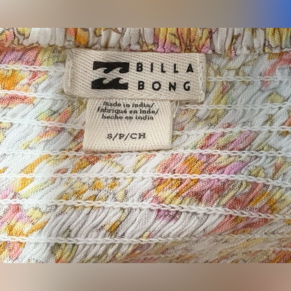 Billabong Swept Away Floral Midi Dress with Puff Sleeves - Picture 6 of 6